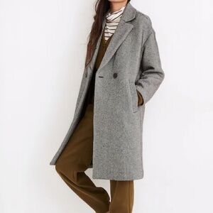 Madewell Gray Herringbone Coat